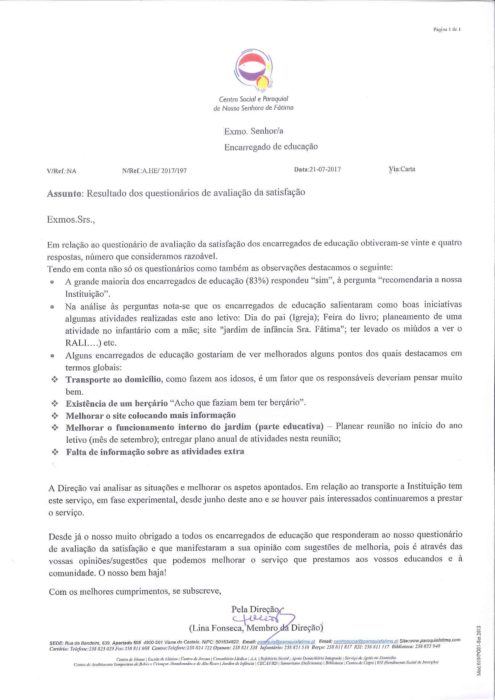 avaliação de satisfação